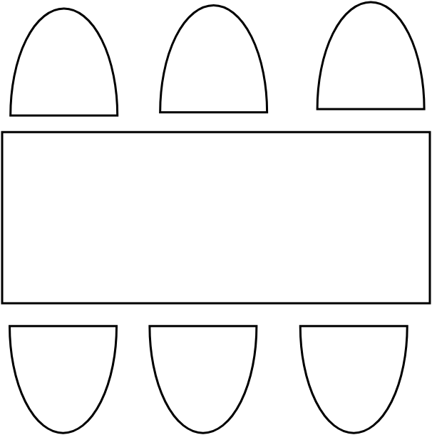 Table 6 pers  200 x 80 cm [ stelios ]