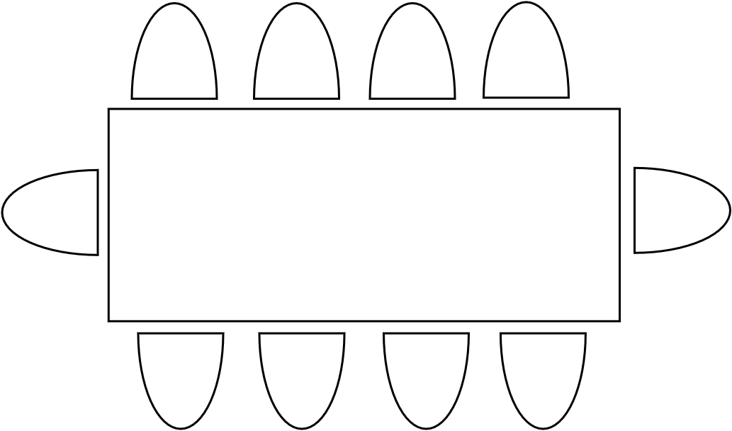 Table 8 pers  240 x 100 cm