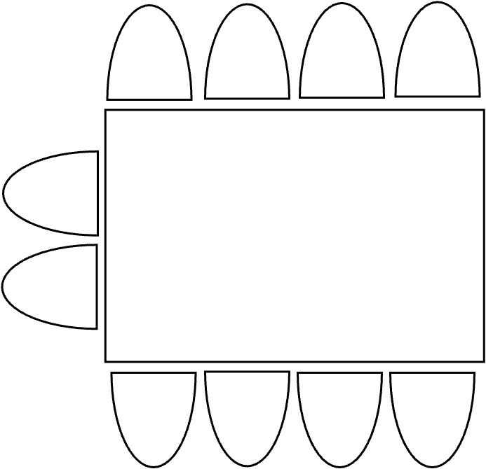 Table 10 pers  240 x 120 cm