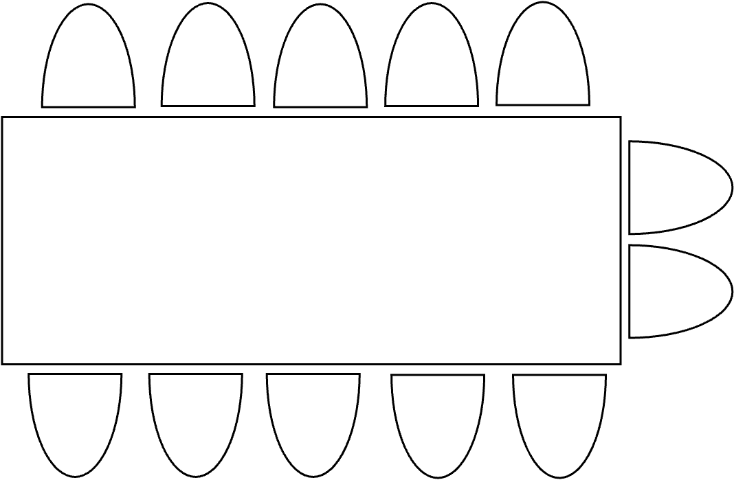 Table 12 pers  300 x 120 cm