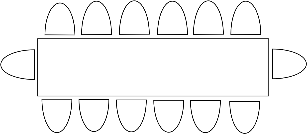 Table 14 pers. 77 x 308 cm