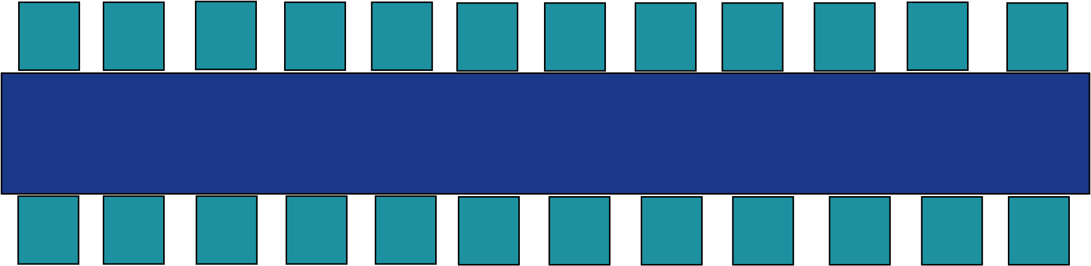 Table 24 Pers. 720 x 125 cm