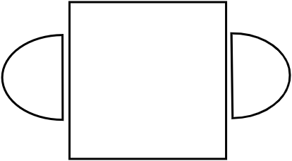 Table 2 pers. 74 x 74 cm