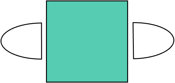 Table 2 pers. 74 x 74 cm