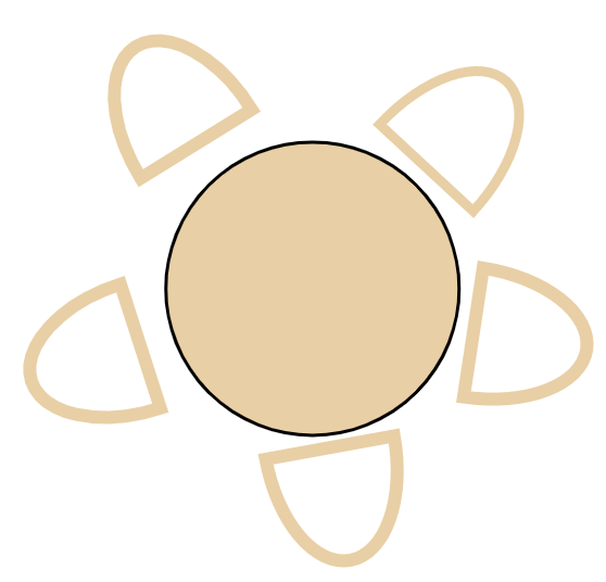 Table 4 pers. 90 x 90 cm