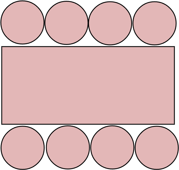 Table poly + chaises