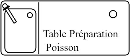 Table préparation poisson Gauche