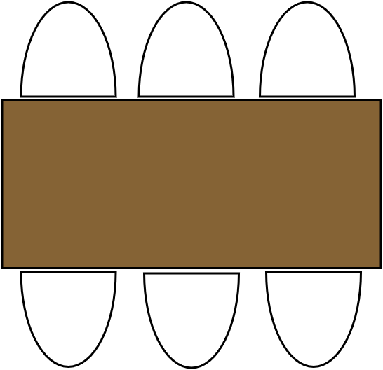 TABLE RECTANGLE 6 PERS