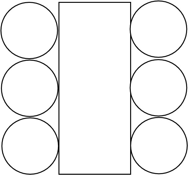 table rectangulaire 6