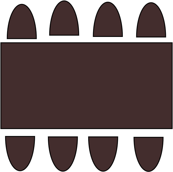 TABLE RECTANGULAIRE 8 PAX 200X100