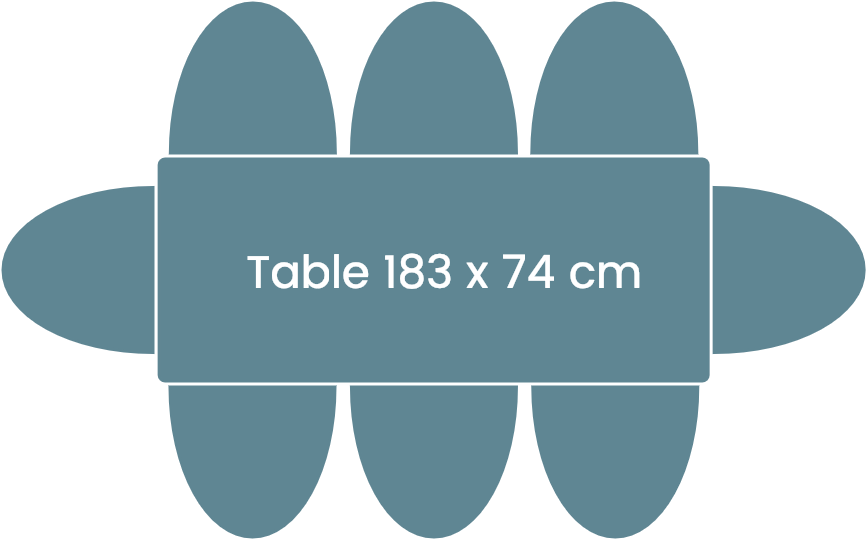 Table rectangulaire 8 personnes C