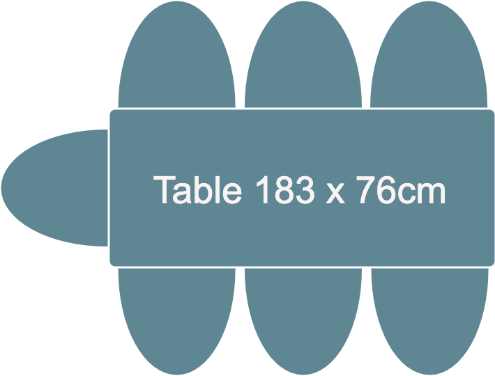 Table rectangulaire 6 personnes