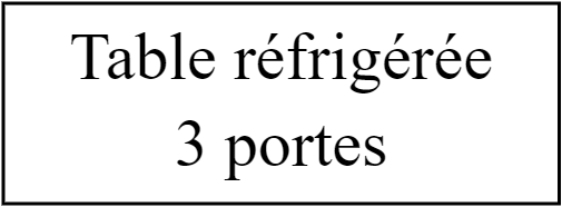 Table réfrigérée 3 portes1665x600