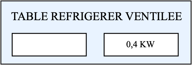 TABLE REFRIGERER VENTILEE