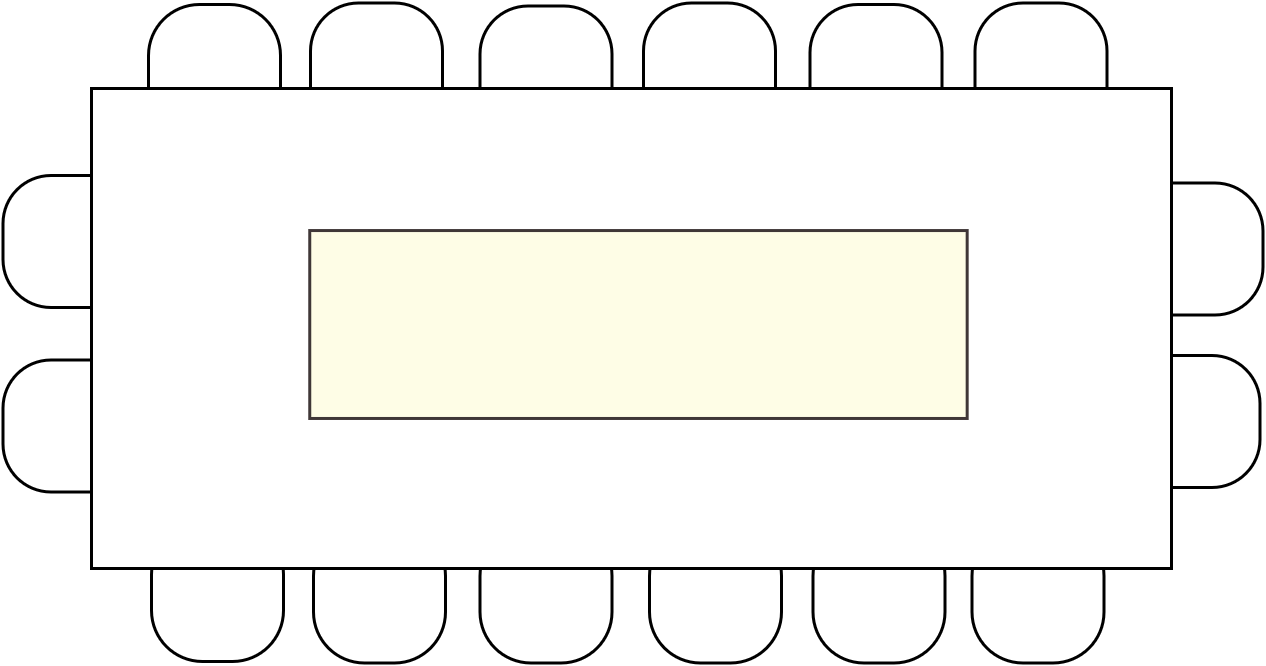 Table de réunion 16 à 18 pers.