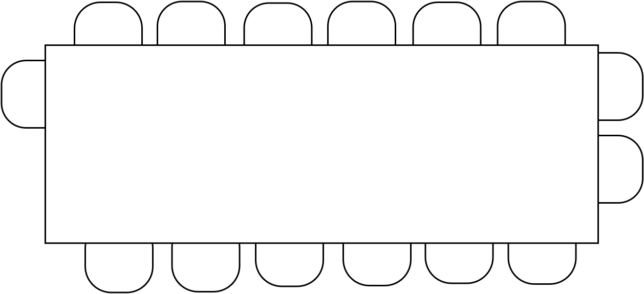Table de réunion 16 à 18 pers.