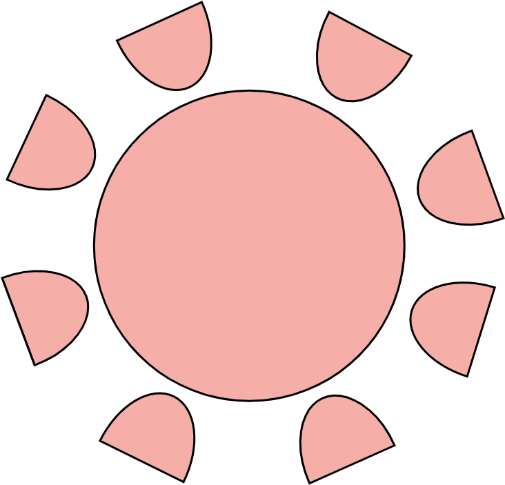 table ronde 150 - 8 prs + chaises