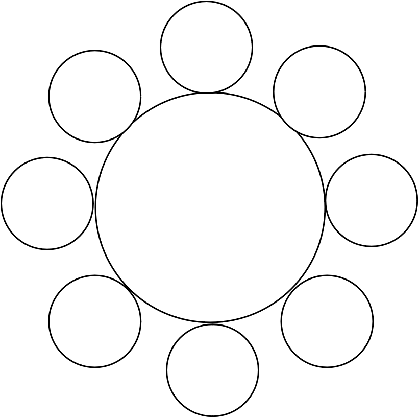 Table ronde 150cm 8 chaises