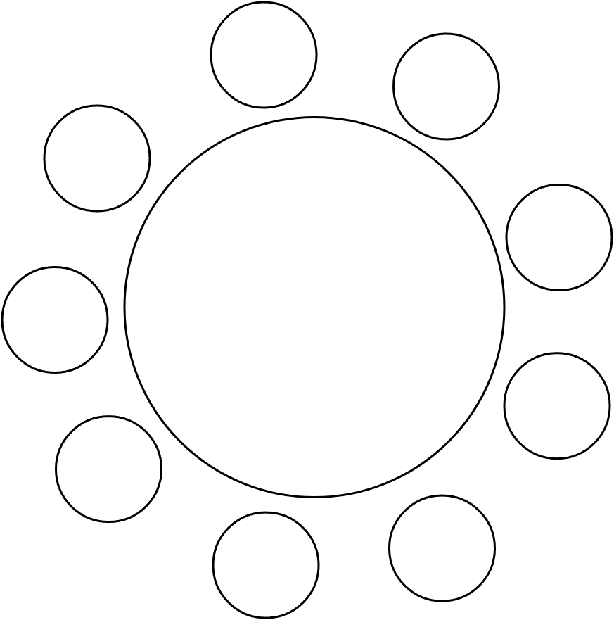 Table ronde 9 pers.180