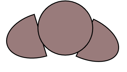 Table ronde 2 pers. 60 x 60 cm