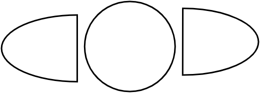 Table ronde 2 pers. 60 x 60 cm