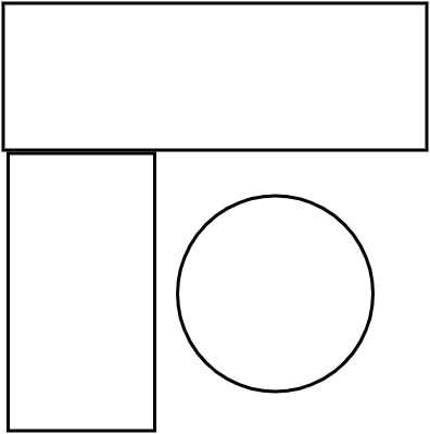 Table ronde 2 pers. 60 x 60 cm