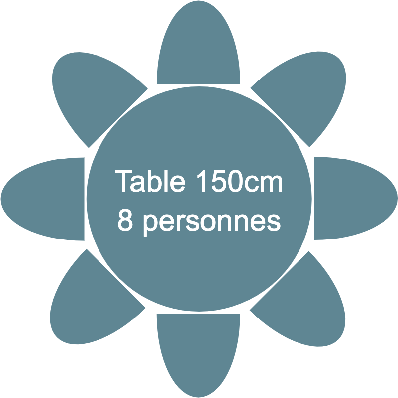 Table ronde 8 pers.