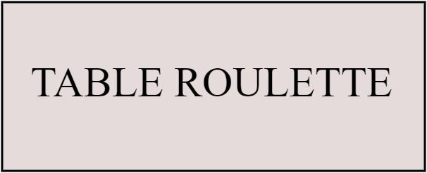 TABLE ROULETTE 200*80