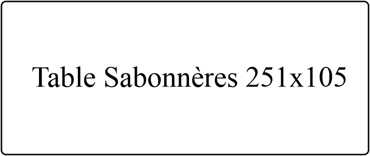 Table Sabonnères