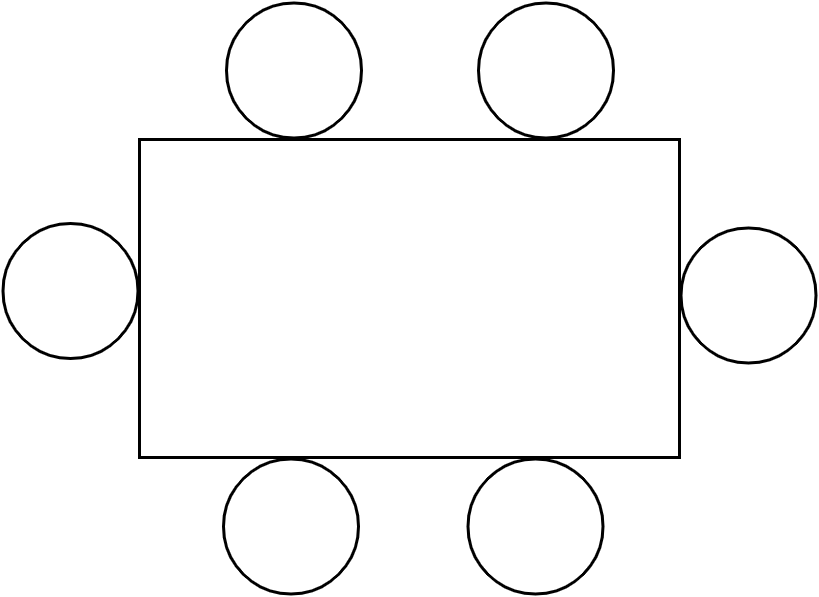 Table SAM 6 personnes assises