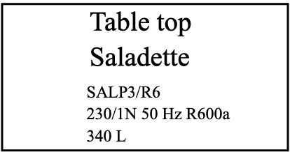 Table Top Saladette 3 portes