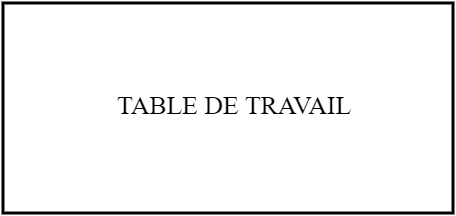 TABLE DE TRAVAIL