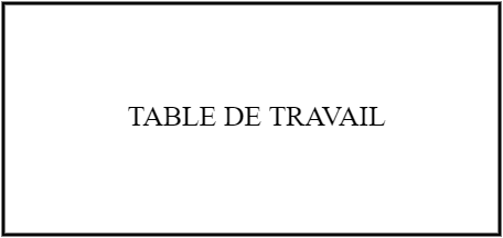 TABLE DE TRAVAIL