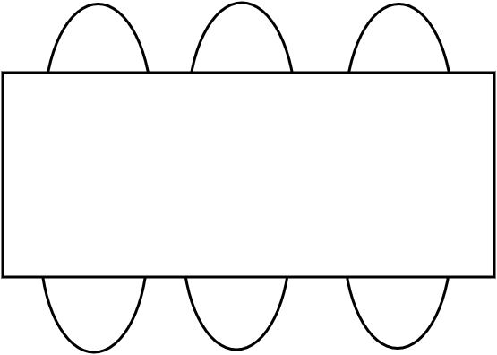 Tables 183x76 + 6 chaises