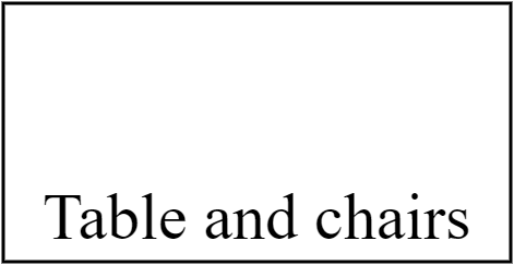 Tables and chairs