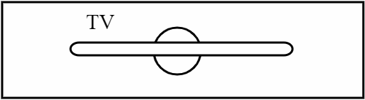 Téléviseur avec meuble 170 x45 cm