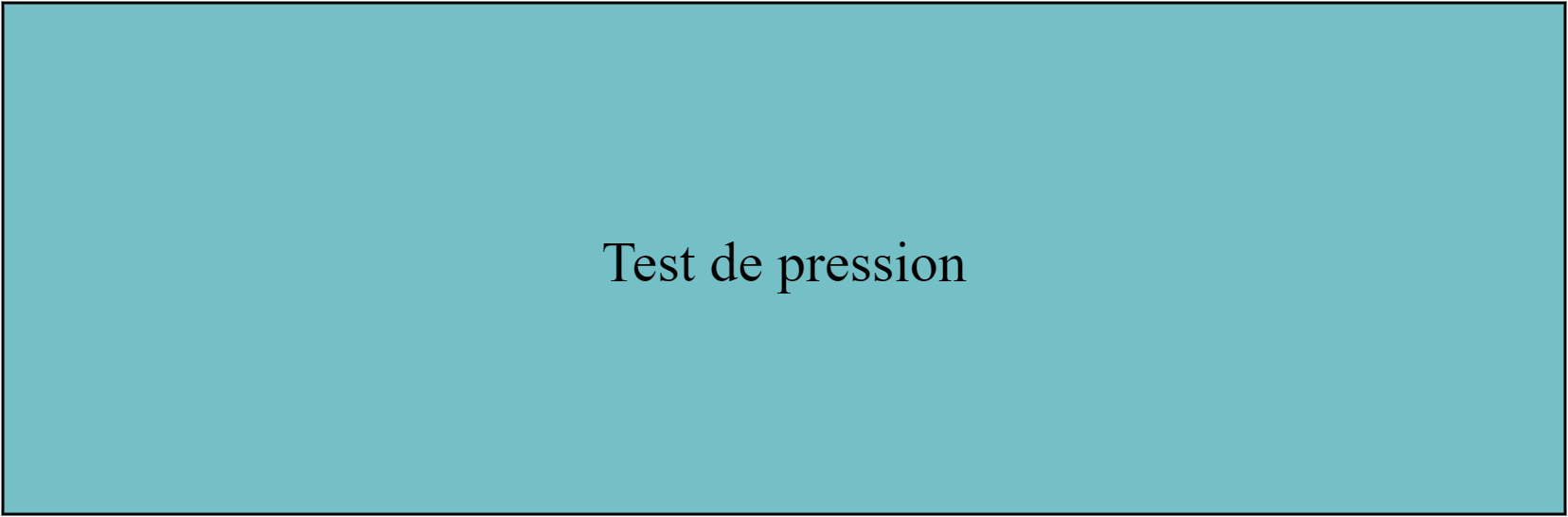 Test de pression
