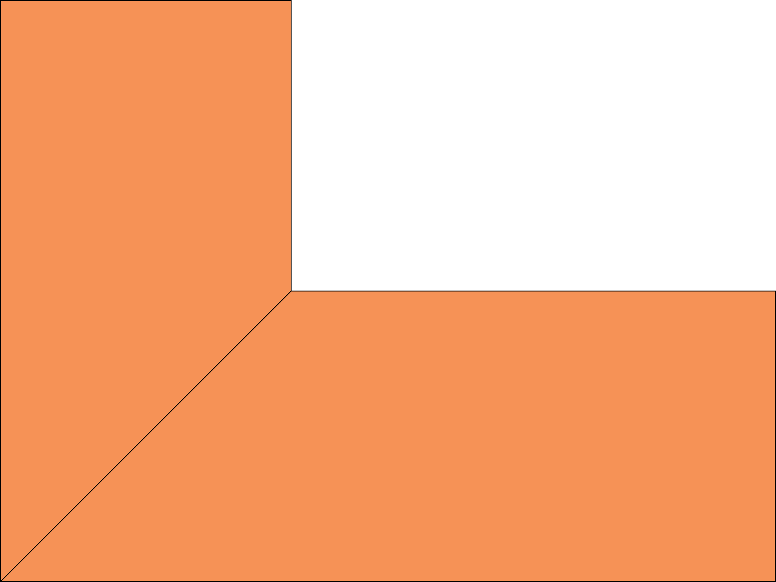 2-sided L-shaped roof