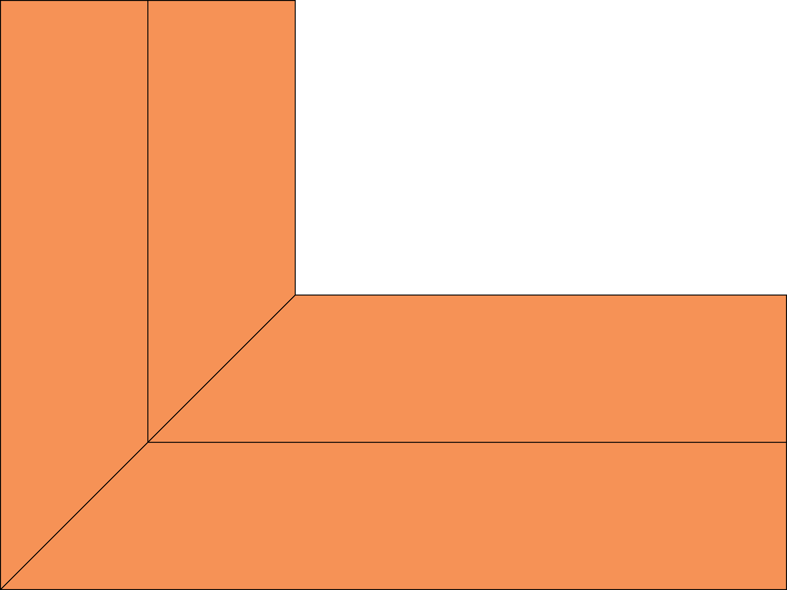 4-sided L-shaped roof