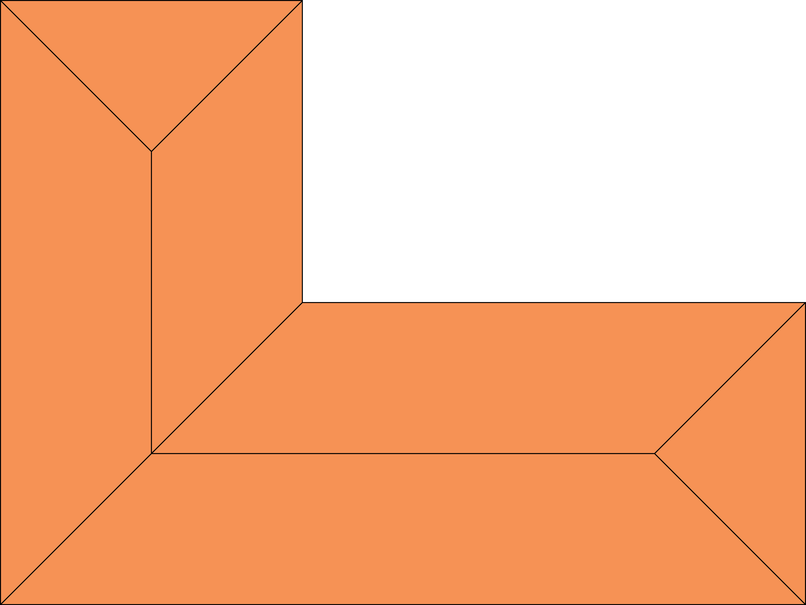 6-sided L-shaped roof