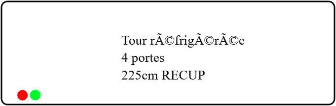 Tour réfrigérée 4 portes