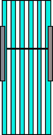 Transat rayé turquoise