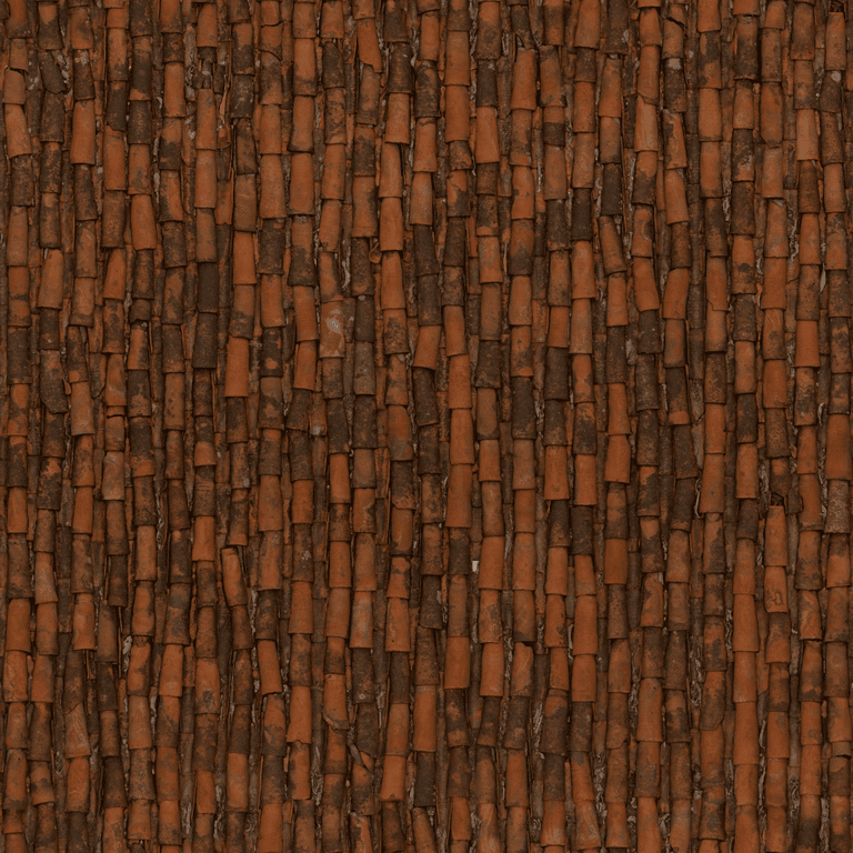 Dark red barrel tile