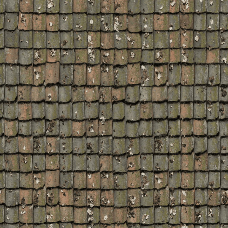 Weathered mossy tile