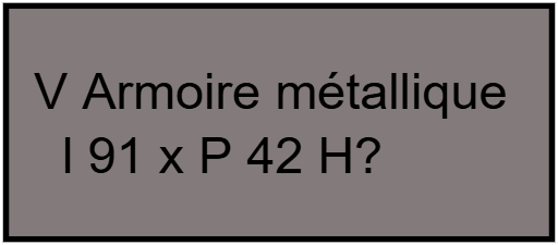 V Arm métallique l 91 x P42 x H?