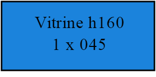 Vitrine h 1.60m