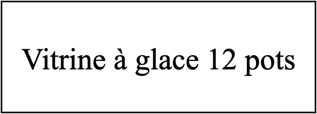 Vitrine à glace 12 pots