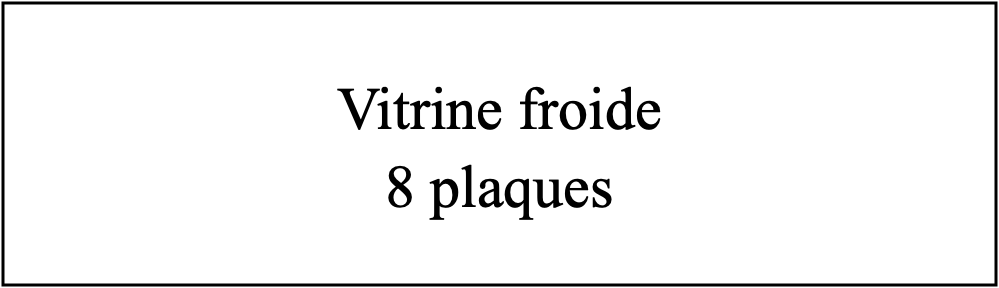 Vitrine 8 plaques