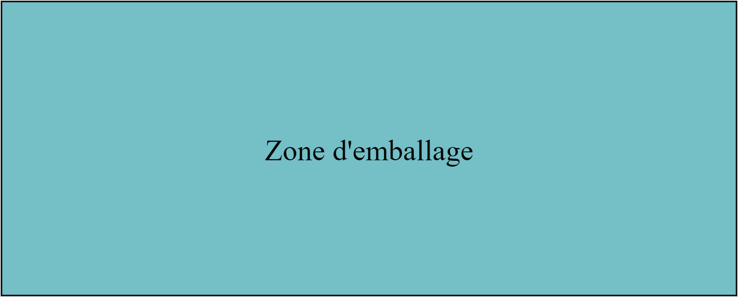Zone d'emballage