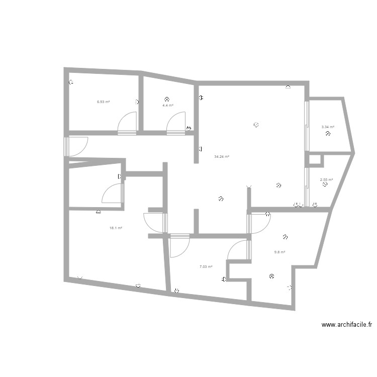 Plano electrico depita. Plan de 0 pièce et 0 m2